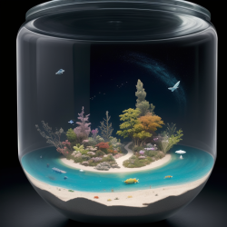 Un rêve de futur où la nature est unis avec les modèles présent dans une paix et une joie indéniable.